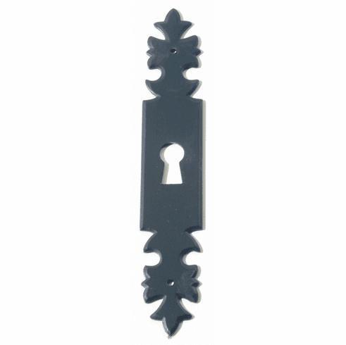 Bouvet 0077-003 Classic Keyhole Escutcheons L:150mm W:25mm Natural Steel