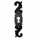 Bouvet 0093-036 Classic Keyhole Escutcheons L:120mm W:26mm Hammered Black
