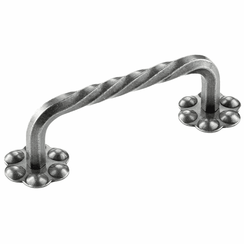 Bouvet 0161-100-007 Cabinet Pull with Rosettes CC:100mmL:130mm W:30mm P:32mm Black