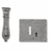 Bouvet 1076-033 Chest Lock - small fastener L:95mm W:80mm Hammered Steel