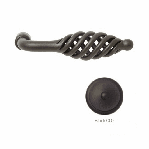 Bouvet 1143-11-007 "Large Tracy" Lever, Size: 4.3/4" x 7/8", Projection: 3", 7mm Shaft , Black