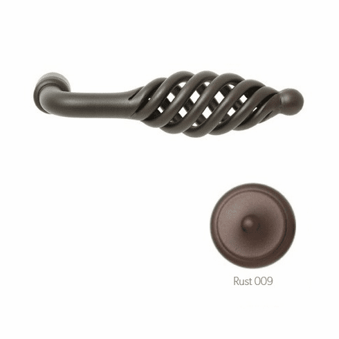 Bouvet 1143-11-009 "Large Tracy" Lever, Size: 4.3/4" x 7/8", Projection: 3", 7mm Shaft , Rust