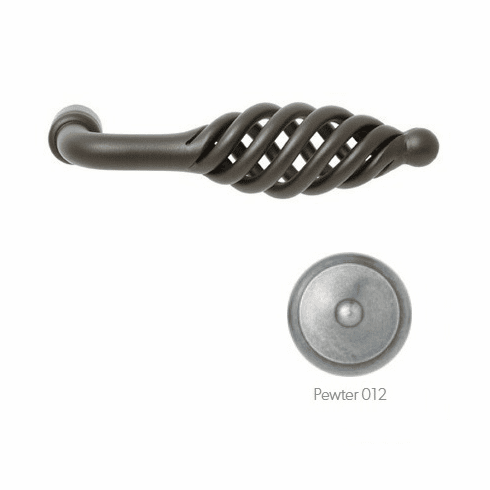 Bouvet 1143-11-012 "Large Tracy" Lever, Size 4.x3/4" x 7/8" Projection: 3", 7mm Shaft, Pewter