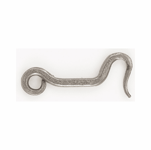 Bouvet 1232-033 Wrought Iron Hook Only L:65mm W:22mm Hammered Steel