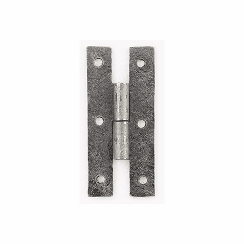 Bouvet 1258-75-033 Wrought Iron H Hinge L:75mm W:35mm Hammered Steel