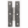 Bouvet 1258-75-033 Wrought Iron H Hinge L:75mm W:35mm Hammered Steel
