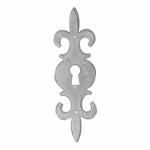Bouvet 1276-003 Classic Keyhole Escutcheons L:130mm W:40mm Natural Steel