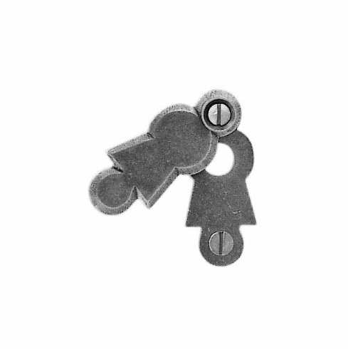 Bouvet 1306-34-001 Emergency Access Rosette L:50mm W:20mm Polished Brass