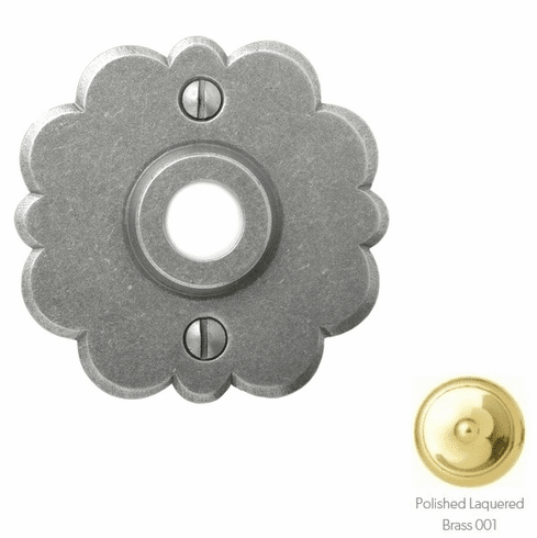 Bouvet-1401-61-001 Passage Rosette, 2.3/4" Diameter, 1/16" Projection, Polished Lacquered Brass