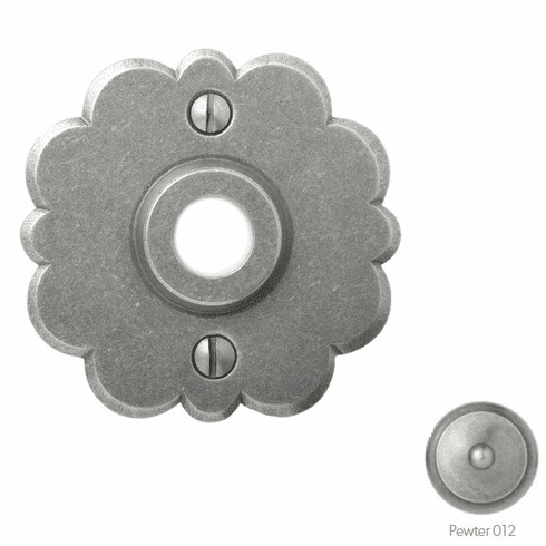 Bouvet-1401-61-012 Passage Rosette, 2.3/4" Diameter, 1/16" Projection, Pewter