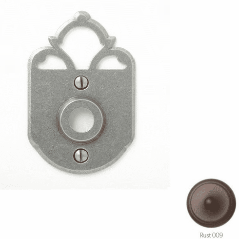 Bouvet-1402-61-009 Passage Rosette, Size: 3.7/8" x 2.7/8", 1/16" Projection, Rust