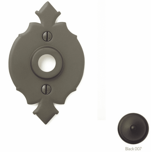 Bouvet-1403-61-007 Passage Rosette, Size: 3.15/16" x 2.7/8", 1/16" Projection, Black