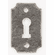 Bouvet 1404-033 Wrought Iron Keyhole Escutcheon L:42mm W:26mm Hammered Steel