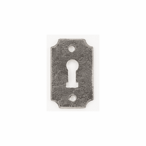 Bouvet 1404-036 Wrought Iron Keyhole Escutcheon L:42mm W:26mm Hammered Black