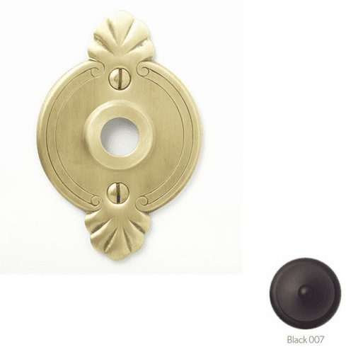 Bouvet-1404-61-007 Passage Rosette, Size: 3.11/16" x 2.7/8", 1/16" Projection, Black