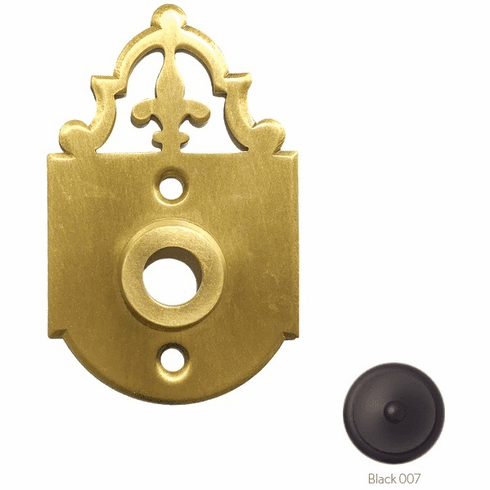 Bouvet-1405-61-007 Passage Rosette, Size: 3.15/16" x 2.7/8", 1/16" Projection, Black