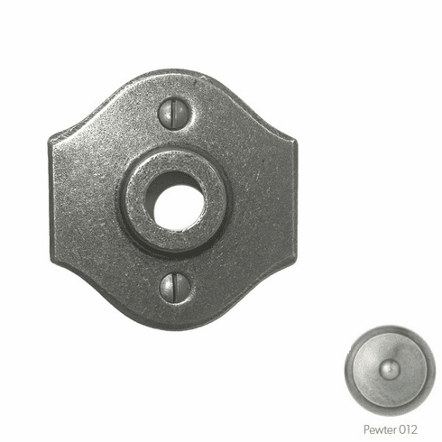 Bouvet-1406-61-012 Passage Rosette, Size: 2.9/16" x 2.9/16", 1/16" Projection, Pewter