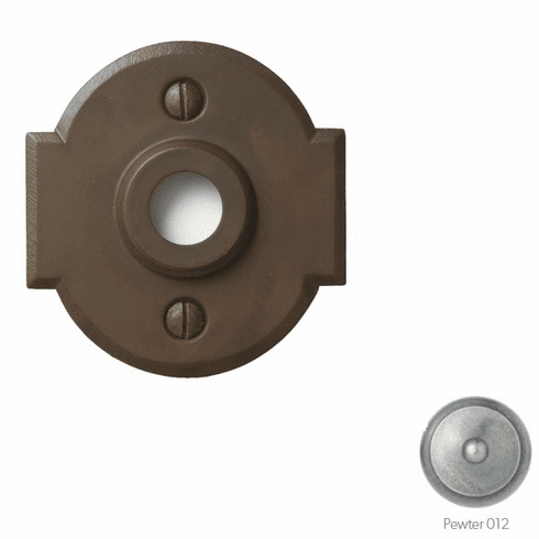 Bouvet-1407-61-012 Passage Rosette, Size: 2.5/8" x 2.1/2", 1/16" Projection, Pewter