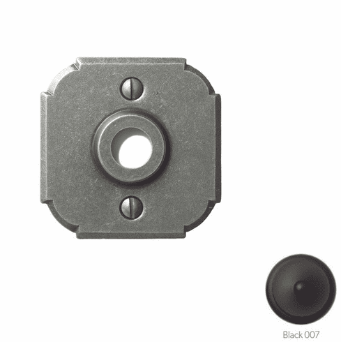 Bouvet-1408-61-007 Passage Rosette, Size: 2.9/16" x 2.7/8", 1/16" Projection, Black