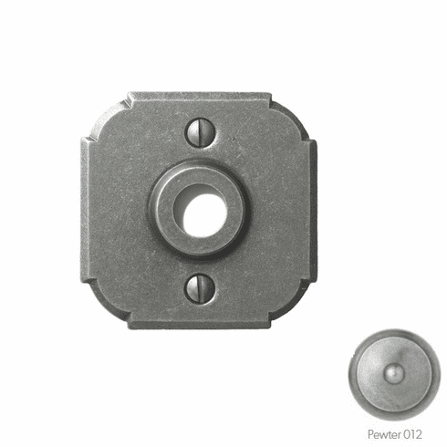 Bouvet-1408-61-012 Passage Rosette, Size: 2.9/16" x 2.7/8", 1/16" Projection, Pewter