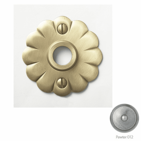 Bouvet-1409-61-012 Passage Rosette, 2.7/8" Diameter, 1/16" Projection, Pewter
