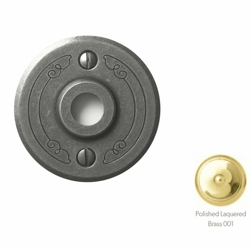 Bouvet-1410-61-001 Passage Rosette, 2.7/8" Diameter, 1/16" Projection, Polished Lacquered Brass