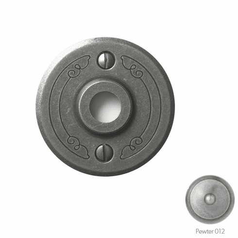 Bouvet-1410-61-012 Passage Rosette, 2.7/8" Diameter, 1/16" Projection, Pewter