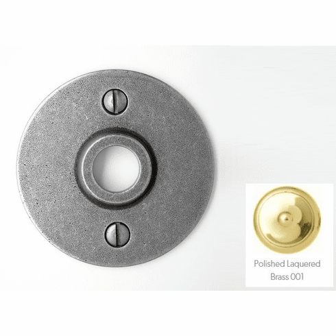 Bouvet-1411-61-001 Passage Rosette, 2.7/8" Diameter, 1/16" Projection, Polished Lacquered Brass