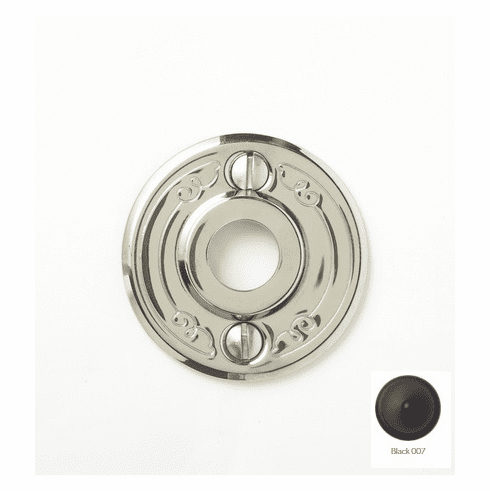 Bouvet-1412-61-007 Passage Rosette, 2" Diameter, 1/16" Projection, Black