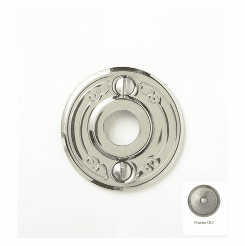 Bouvet-1412-61-012 Passage Rosette, 2" Diameter, 1/16" Projection, Pewter