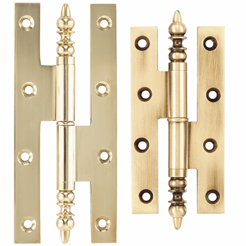 Bouvet 1488-C140-001 Paumelle Hinge/ Square end Leaf L:140mm W:60mm Polished Brass