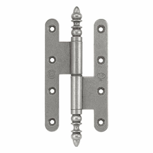 Bouvet 1488-LT140-007 Paumelle Hinge / Round End Plate L:140mm W:80mm Black