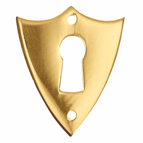 Bouvet 1620-001 Classic Keyhole Escutcheons L:35mm W:30mm Polished Brass