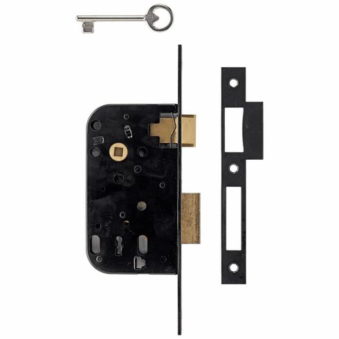 Bouvet 2-50-011 Mortise lock - Privacy with key Backset:50mm L:135mm W:76mm Satin Brass - Building