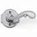 Bouvet 2007-51-012 2007 Rosette set - Complete tubular passage set for 1 3/4" door L:102mm W:25mm P:41mm Pewter