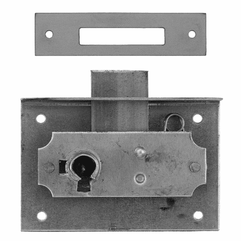 Bouvet 2022-30-003 Cabinet Drawer Lock Backset:30mm L:65mm W:50mm Natural Steel