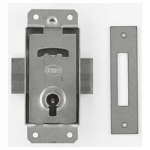 Bouvet 2072-15-003 Surface Lock for Cabinet Backset:15mm L:70mm W:30mm Natural Steel