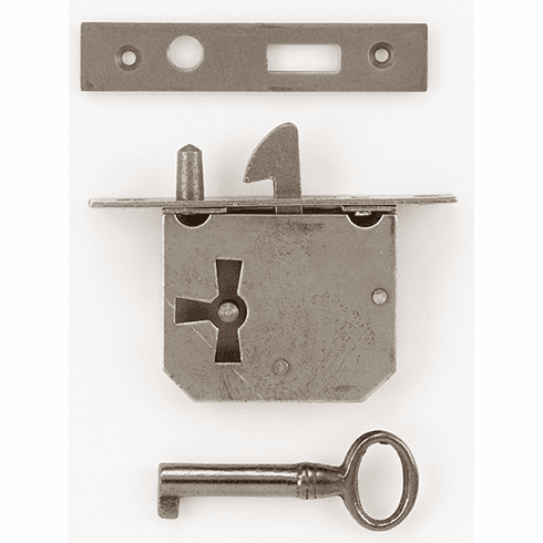 Bouvet 2094-003 Chest Lock Backset:20mm L:36mm W:41mm Natural Steel