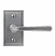 Bouvet 2353-09-012 Lever on rosette set - Complete half dummy set L:115mm W:64mm P:7mm Pewter