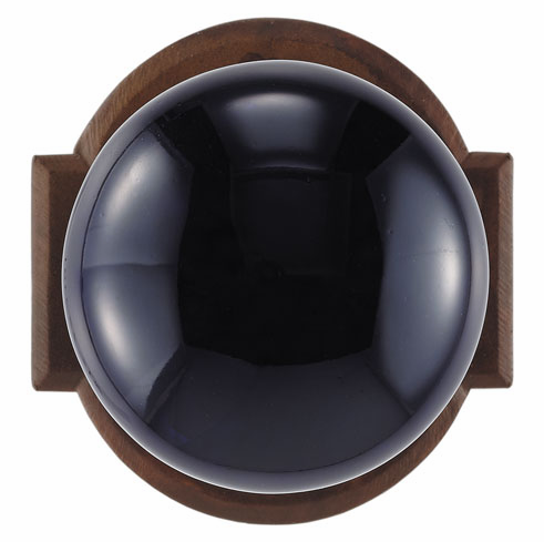 Bouvet 2391-08-092 Knob on rosette set - Complete full dummy set L:65mm W:62mm P:2mm Blue Porcelaine / Pewter