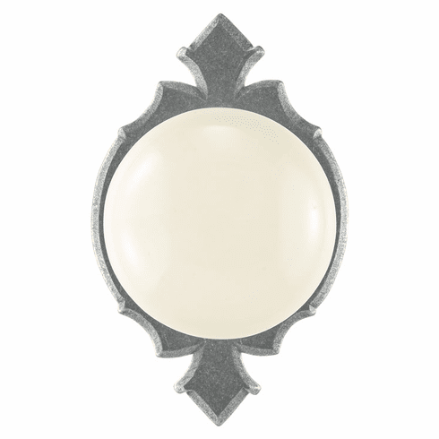 Bouvet 2392-01-099 Knob on rosette set - Passage trim set L:100mm W:62mm P:2mm Blue Porcelaine / Rust