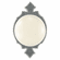 Bouvet 2392-01-099 Knob on rosette set - Passage trim set L:100mm W:62mm P:2mm Blue Porcelaine / Rust