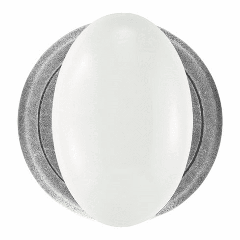 Bouvet 2394-09-072 Knob on rosette set - Complete half dummy set D:62mm P:2mm Ivory Porcelaine / Pewter