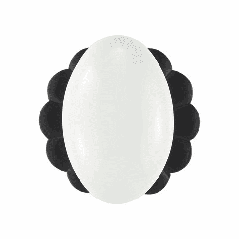 Bouvet 2395-53-062 Knob on rosette set - Complete tubular privacy set for 1 3/4" door D:62mm P:2mm White Porcelaine / Pewter