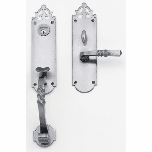 Bouvet 2502-101-007 Champlain Entrance Handle Set - Complete full dummy set L:67mm W:63mm P:2mm Black
