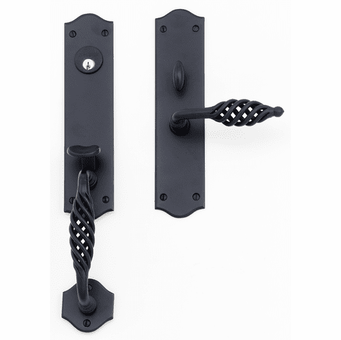 Bouvet 2503-101-012 Nervers Entrance Handle Set - Complete full dummy set L:121mm W:22mm P:76mm Pewter