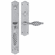 Bouvet 2507-100-012 Libourne Entrance Handle Set - Trim set without mechanism L:400mm W:70mm P:2mm Pewter