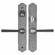 Bouvet 2575-101-022 Handle set for interior or exterior door - Complete full dummy set L:112mm W:12mm P:60mm Hammered Pewter