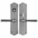 Bouvet 2578-160-022 Handle set for interior or exterior door - Complete single cylinder set for 2 1/4" door L:130mm W:16mm P:64mm Hammered Pewter