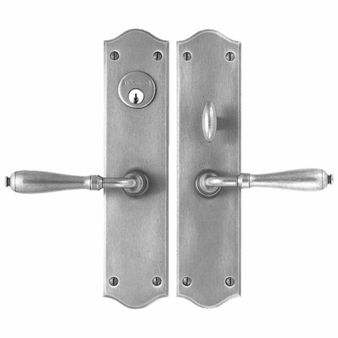 Bouvet 2604-100-056 Entrance Lever Set for interior or exterior door - Trim set without mechanism L:260mm W:70mm P:2mm Satin Antique Brass